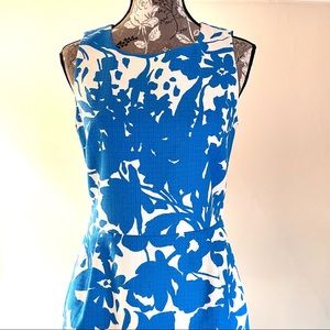 J CREW Sundress Blue White Floral Sleeveless